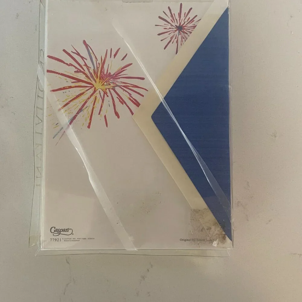 Caspari Boxed Fireworks Invitations, 2 Boxes‎ of 10, NWT